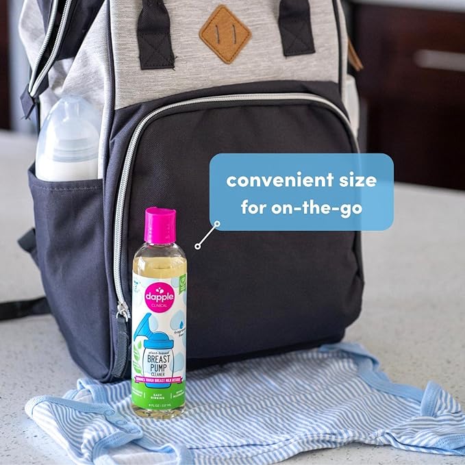 Dapple Breast Pump Soap Baby, 8 Fl Oz Bottle, Fragrance Free, Plant Based & Hypoallergenic Liquid Soap - Easy Rinse Formula Removes Milk Residue & Leaves No Taste