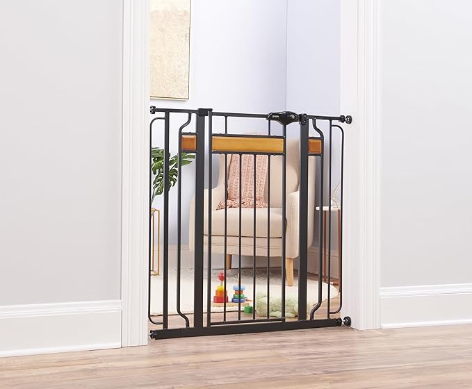 Regalo Easy Step Extra Tall Arched Décor Walk Thru Baby Gate, Award Winning Brand, Includes 4-Inch Extension Kit, 4 Pack Pressure Mount Kit and 4 Pack Wall Mount Kit, Bronze