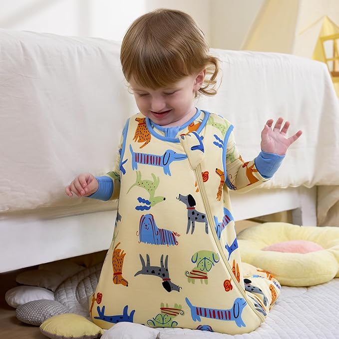 Bamboo Viscose Sleep Sack for Babies and Toddlers 1.0 Tog Wearable Blanket 2-Way Zipper Baby Shower Gifts