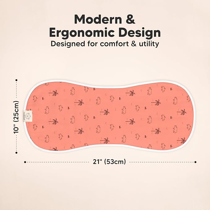 5-Pack Muslin Burp Cloths Baby Boy, Girl - Very Absorbent Baby Burp Cloth Rags, 8-Layers Viscose Derived from Bamboo Cotton Muslin Towel, Super Soft Spit Up Rags, No Shrink Washcloths (Wildscape)