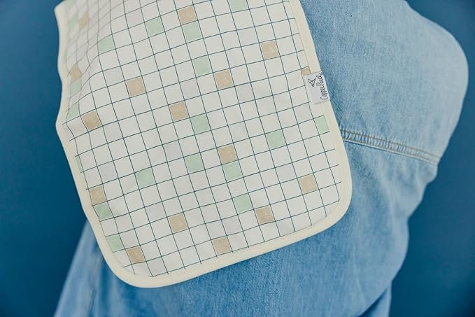 Copper Pearl Premium Baby Burp Cloths - 3-Pack Large Cotton Burp Cloths, Extra Soft Spit Up Rags with 3 Absorbent Layers, Perfect for Baby Boy and Baby Girl Gifts (21" x 10" Size, Sol Set)