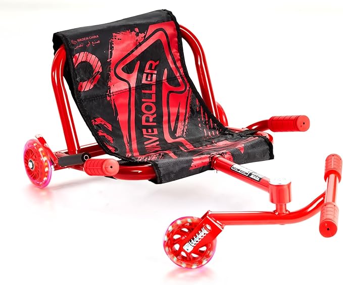 VEVOR Ride on Scooter, Load Capacity of 198 lbs, Swing Side-to-Side for Amazing Ride Powered by Zig-Zag Motion, Ride on Drifting Toy for Ages 10+, Rides on Any Hard Surface for Indoor & Outdoor, Red