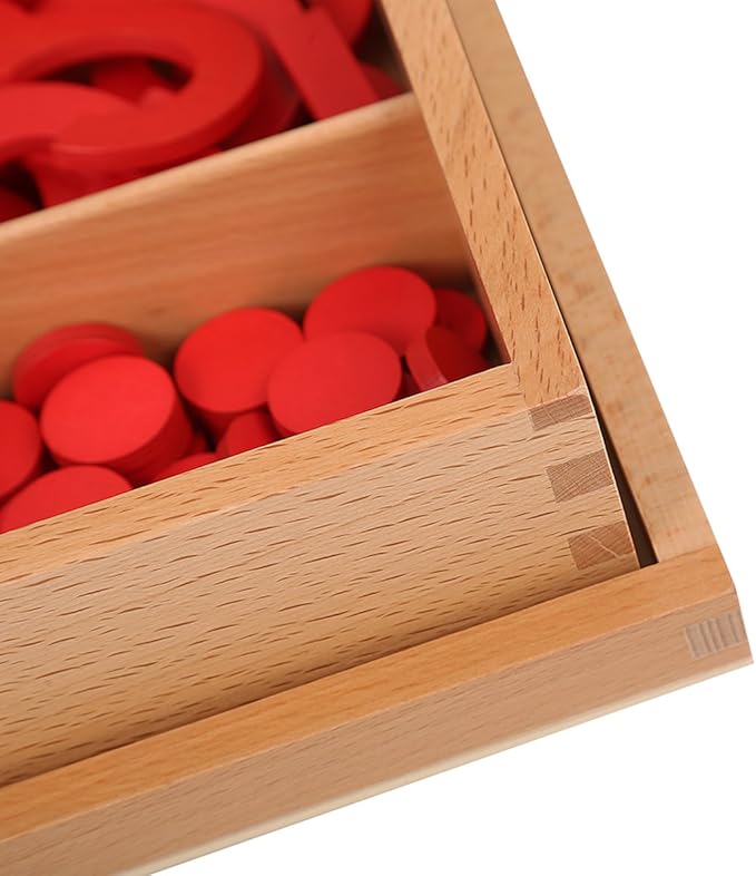 Montessori Math Materials Numeral and Counters Preschool Early Learning Toys for Kids