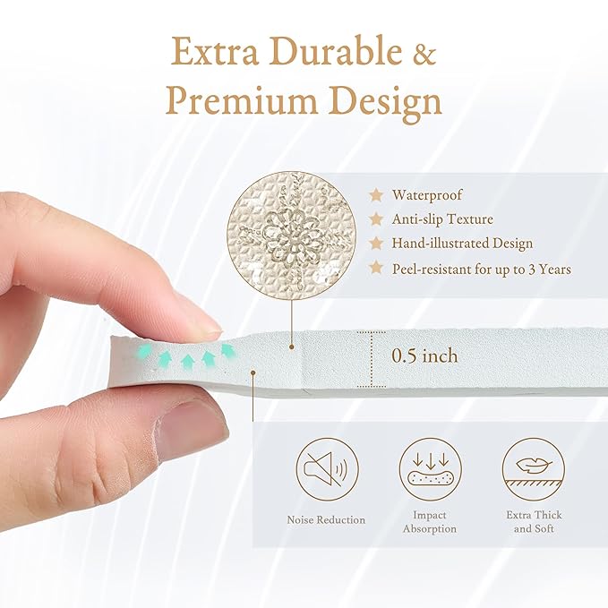 PopsyKosy Premium Exercise & Baby Foam Play Mats - Stylish & Large Non-Toxic Odorless Floor Mat - 6 Tiles - Spacious 6ft x 4ft - Peel-Resistant Reinforced - Soft Thick, Waterproof - Pearl Beige