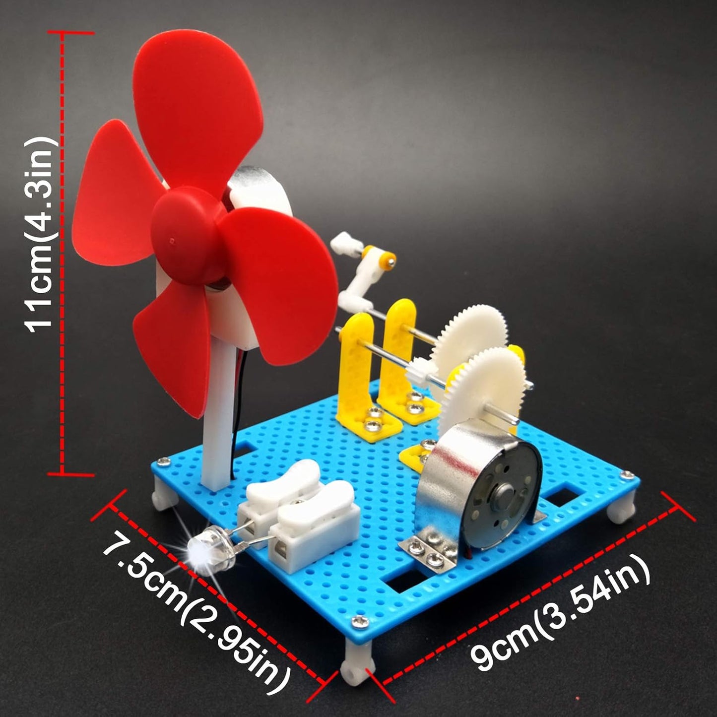 EUDAX DIY Dynamo Lantern Educational STEM Building Toy, Hand Cranked Power Generator,Generators Science Kit, Light Bulb Science Experiments Kits for Kids Age