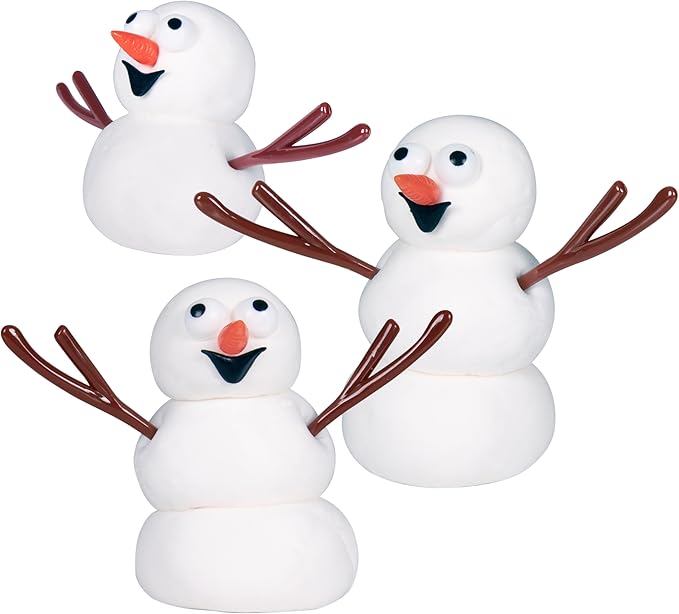 Kangaroo Build a Snowman Kit Snowballs Toys for Kids - Snow Play Winter Toys Christmas Crafts for Kids - Snowman Clay Craft Kit Toddlers Stocking Stuffers Halloween Playdough for Kids and Adults