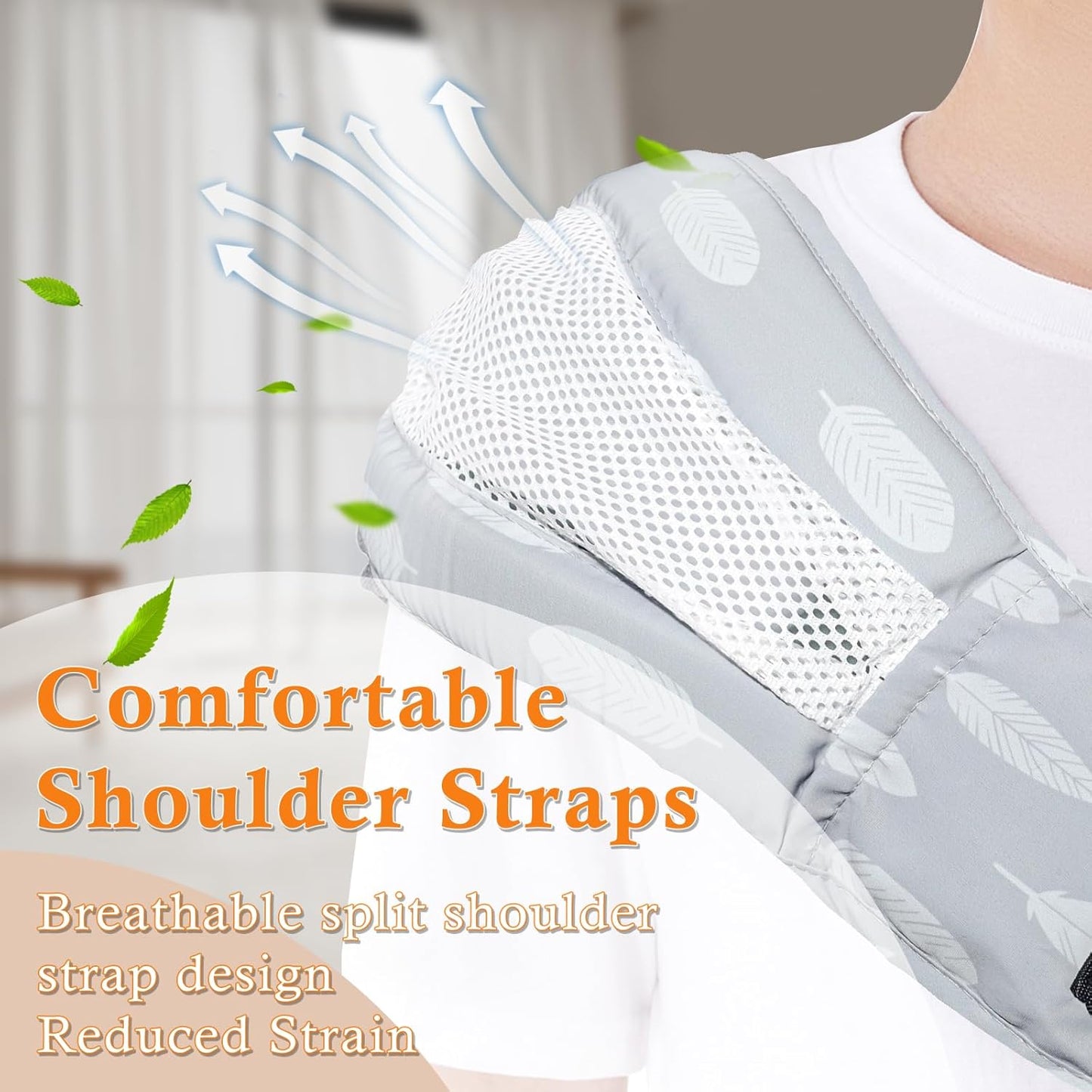 Baby Carrier Newborn to Toddler-Adjustable Baby Sling Carrier,Toddler Carrier for 25-60lbs,Comfortable Baby Sling for Hands-Free Carrying (Ash Feather)