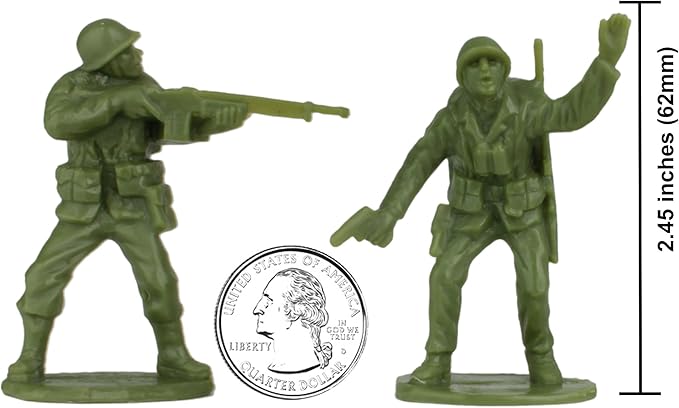 BMC WW2 Iwo Jima US Marines Plastic Army Men - 36 American Soldier Figures