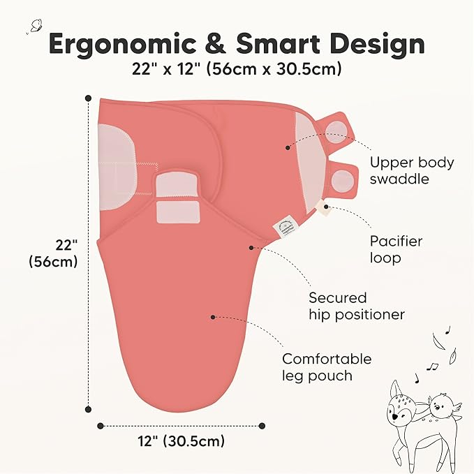 KeaBabies 3-Pack Organic Baby Swaddle Sleep Sacks - Swaddles for Newborns, Infant 0-3 Months, Baby Girls, Boys, Soft & Snug Newborn Sleep Sack, Nursery Swaddling Blankets (Vivacious)