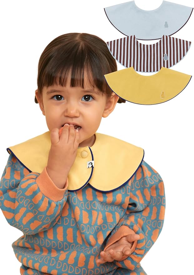 Konny Baby Bibs Set, 360 ° Rotate, Soft and Absorbent Bandana Drooling for Boys Girls baby Essentials