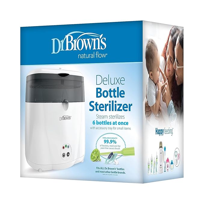 Dr. Brown’s Natural Flow MilkSPA Breastmilk and Bottle Warmer with Dr. Brown’s Deluxe Electric Sterilizer for Baby Bottles and Other Baby Essentials