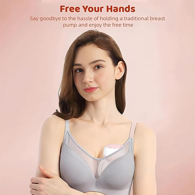 Electric Hands-Free Breast Pumps, Wearable Breast Pump with 4 Modes, 12 Levels, LCD Display, Memory Function Rechargeable with Massage and Pumping Mode 24mm Flange (2 Pack)