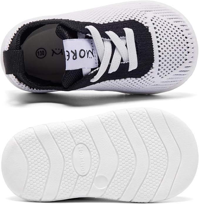 MORENDL Toddler Shoes Baby Walking Sock Shoes Infant Sneakers 0-4 Years Boy Girl Barefoot Tennis Shoe Non-Slip Brethable