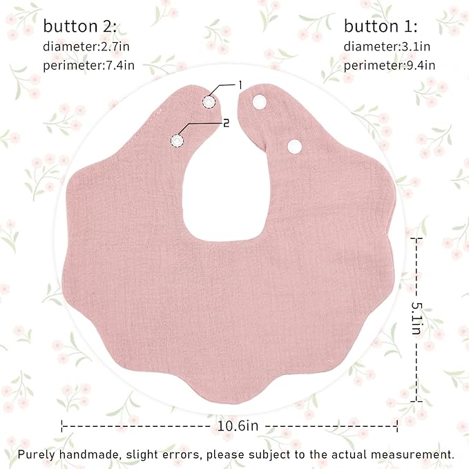 Muslin Baby Bibs for Drooling and Teething Newborn Drool Bibs for Baby Girl Boy