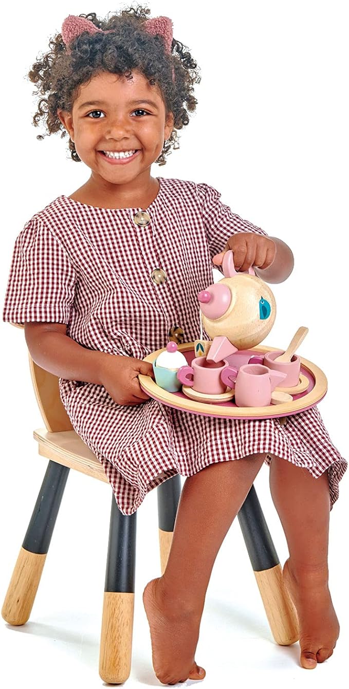 Tender Leaf Toys - Birdie Tea Set - Realistic Teapot, Cups and Treats for Pretend Afternoon Tea Party - Social, Creative, and Imaginative Development - Learning Role Play - Age 3+