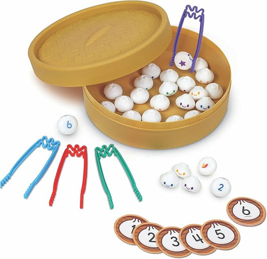 Learning Resources Dumpling Dash Fine Motor Math Game, Math Manipulatives, Montessori Toys, Board Game, Play Food, Homeschool, Fine Motor Toys, Food Games, Counting Toys, Homeschool Preschool
