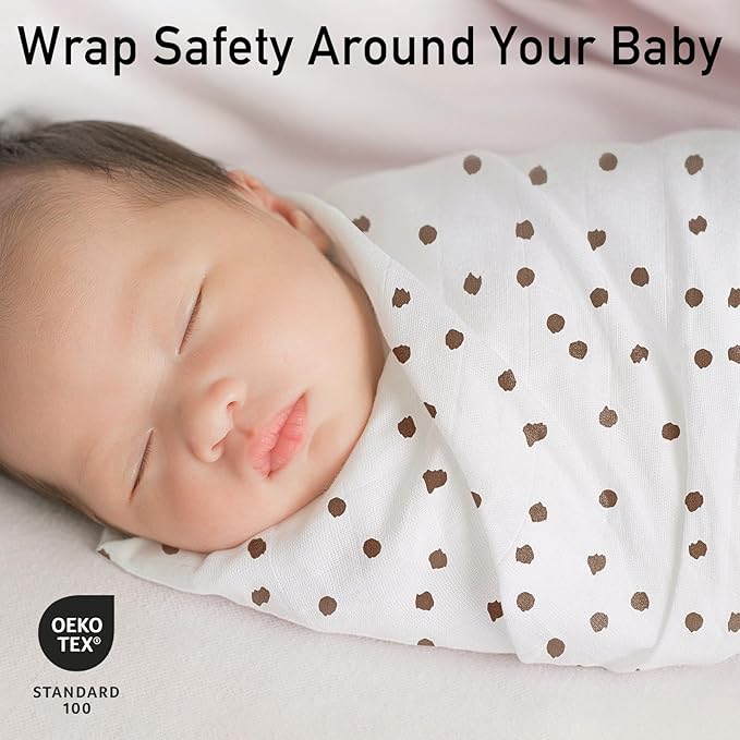 GLLQUEN BABY Receiving Blanket Boy Cotton Muslin Swaddle Blankets Girl Newborn Squares Breathable & Soft Thin Baby Blankets Cloths Double Absorbent Infant Swaddling Wrap - 6 Pack (Rainbow)