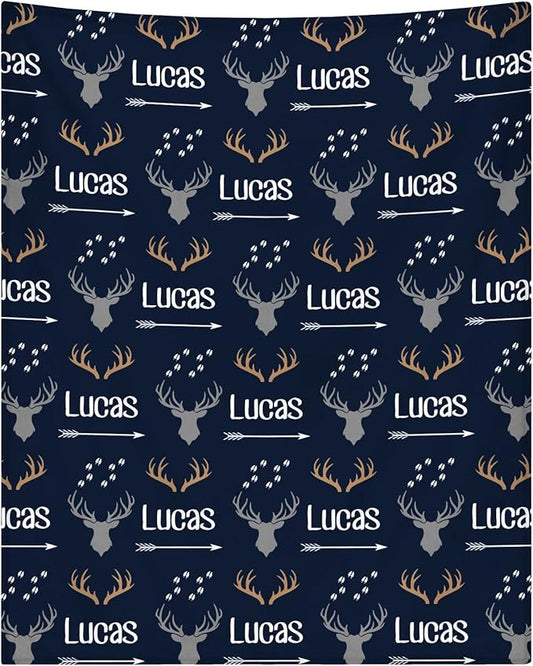 Personalized Baby Blanket with Name, Custom Baby Blanket for Boys or Girls, Soft Flannel Throw for Newborns & Kids