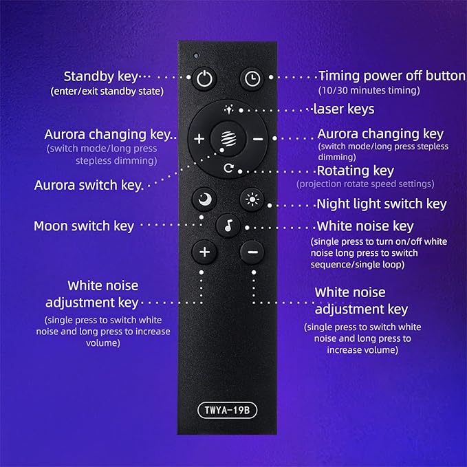 Galaxy Star Projector for Kids, 6 Colors & 5 White Noise Ceiling Night Light with Remote Control, Northern Lights Projector Gifts for Girls Boys Adults,Bedroom Party Decoration (Yellow)