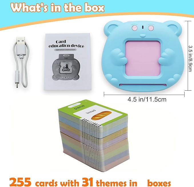 MAYAPHILOS 510 Words Italian and English Talking Flash Cards, Pocket Speech for Learn Italian, Italian Language Learning Audible Talking Flashcards Toddlers' Sensory Preschool Birthday Gifts