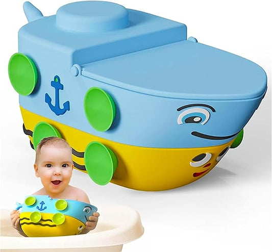 Griddly Kids BobBee – The Ultimate Baby Bath Toy for Kids Ages 1-3, Shower, Pool & Bathtub Water Toys for Toddlers, Durable & Waterproof Silicone Toddler Bath Toys, 3-in-1 Water Boat for STEM Learning