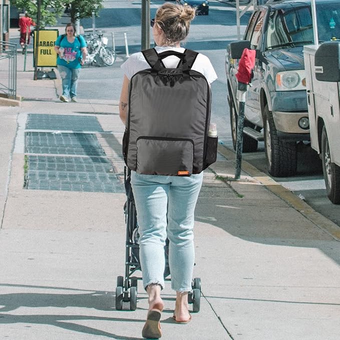 Mactso Stroller Travel Bag Compatible with GB Pockit and GB Pockit Air Plus All Terrain, Lightweight Stroller Travel Backpack for Airplane (Grey, M)