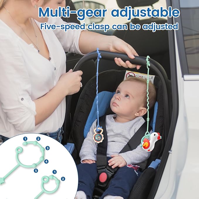 Toy Straps for Baby,RTMOK Silicone Setpacifier Clip,Applies to Car Seat Toy,Teether Toy,High Chair,Stroller Accessories,Baby Toy Clips,Cribs,Rocking Chair