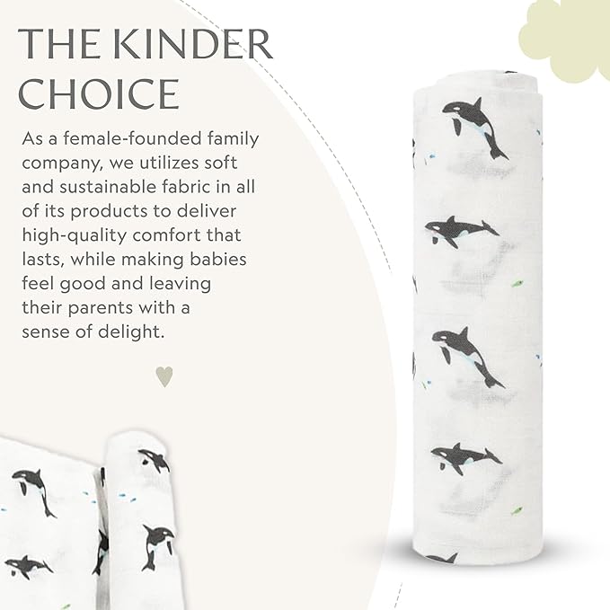 Muslin Baby Swaddle - Breathable Receiving Blankets for Newborn Baby, 70% Viscose derived from Bamboo, 30% Spandex, Imported