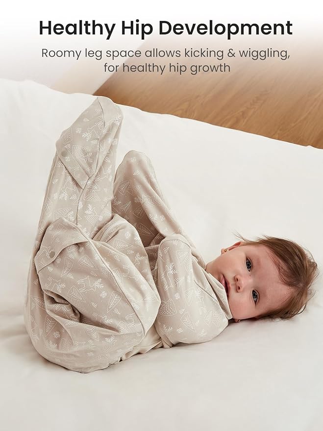 GROWNSY Transitional Swaddle Sleep Sack 6-12 Months, Starfish Design Baby Swaddle Sack, Dual-Zipper for Easy Diaper Changes, Proper Hip Development & Openable Foot Button, 19-27 lbs, Deer