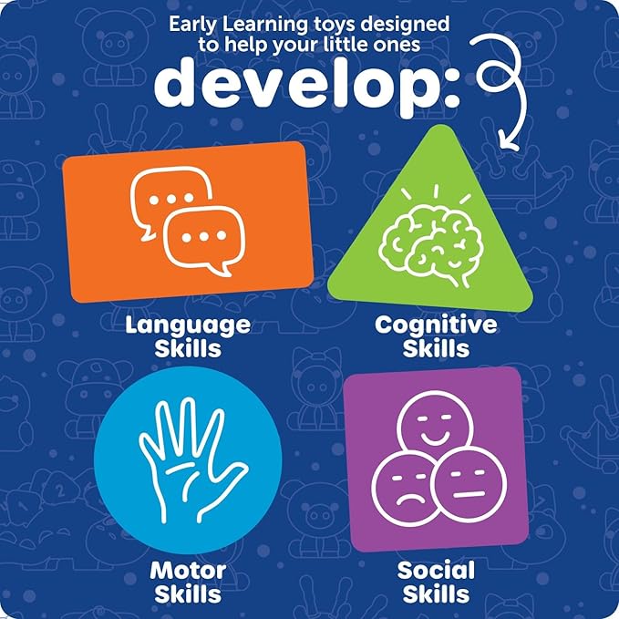 Learning Resources Stacking Shapes Garden, Fine Motor Skills, Stacking and Sorting Puzzle Board, Montessori Toddler Sensory Table Toys, Color Matching, Busy Board, Boy and Girl Gifts