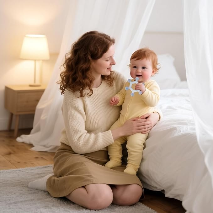 3 Pack Baby Teething Toys, BPA-Free Silicone Baby Teether Toys Teething Relief, Chew Toy for Babies 6-24 Months (Colorful)