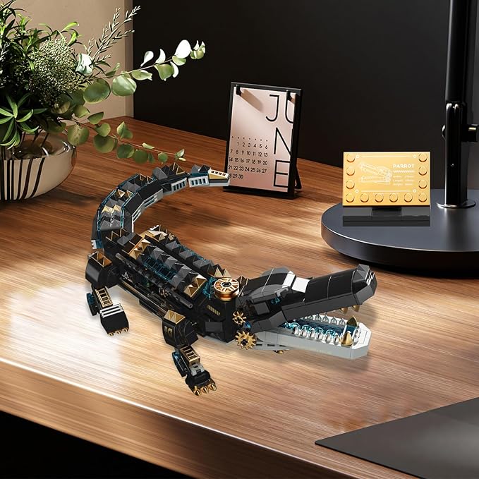 541 Piece Crocodile Building Sets,Sea Creatures Creative Model Building Kit,STEM Dinosaur World Park Building Toy, Mechanical Animal Brick Set,Christmas Birthday Gifts for Boys,Teens, Adults