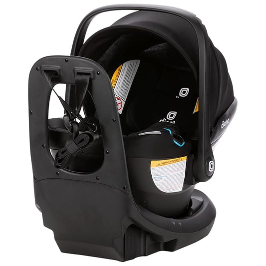 Diono LiteClik30 XT SafePlus Infant Car Seat and Base, Rear-Facing for Infants 4-30lbs, SafePlus Engineering, with Infant Insert, UPF 50+ Sunshade (Black Storm)