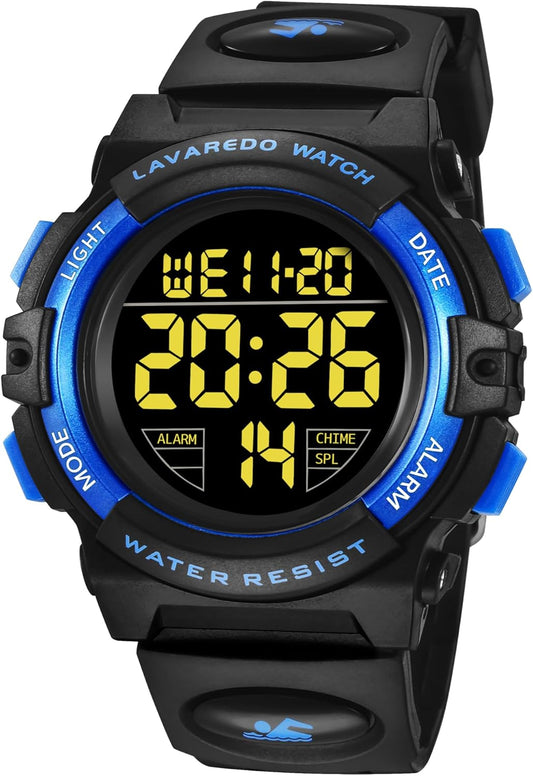Kids Watch,Boys Watch for 3-15 Year Old Boys,Digital Sport Outdoor Multifunctional Chronograph LED 50 M Waterproof Alarm Calendar Analog Watch for Children with Silicone Band,Kids Gift