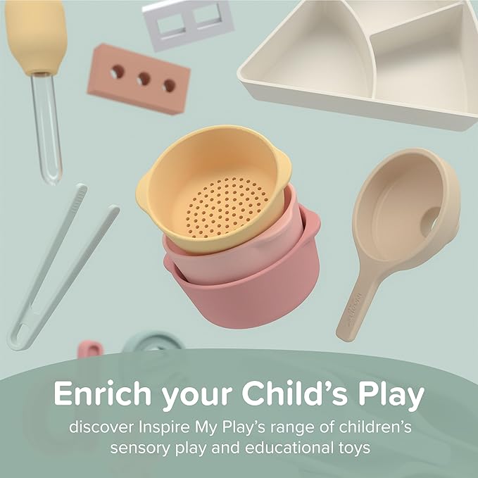 Inspire My Play - 4 x Mini Silicone Scoops - Perfect for Sensory PlayTray - Sensory Bin Accessories - Special Education Classroom Supplies - Montessori Education Toys - Multi-Purpose Shovel