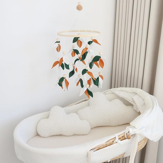 Leaf Crib Mobile, Forest Crib Mobile for Boys & Girls, Forest Baby Mobile for Crib, Woodland Mobile for Crib