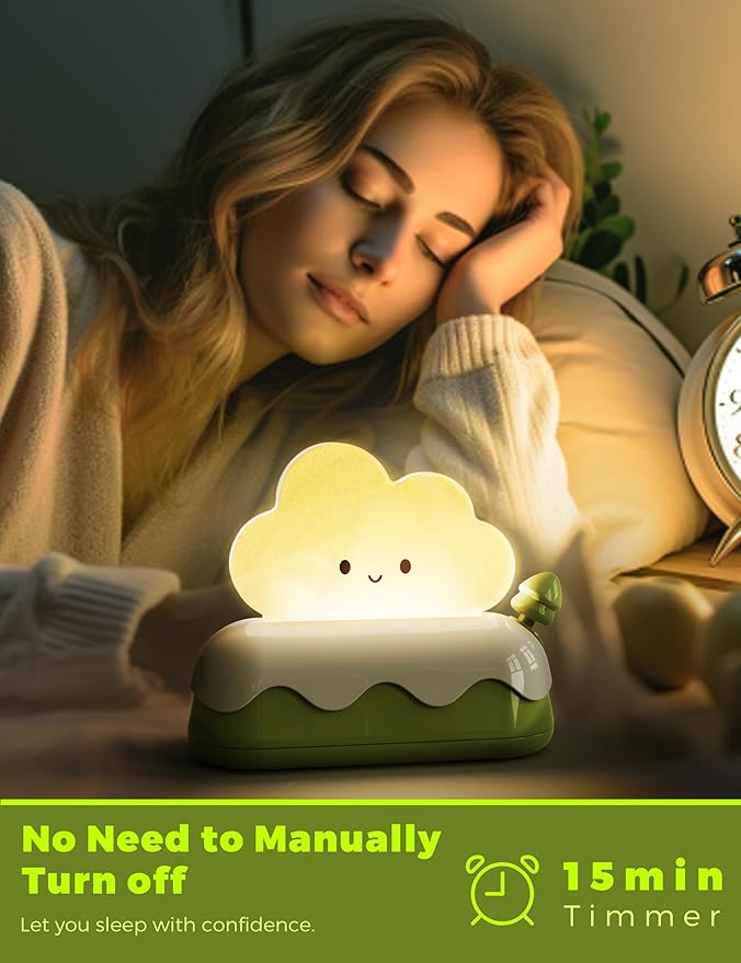 L LOHAS LED Cute Desk Decor Cloud Lamp Night Light for Kids, Kawaii Sleep Light, Rechargeable 7 Colors Lamp, Room Decor, Gifts Ideas for Baby Kids Girls Teens Teenages