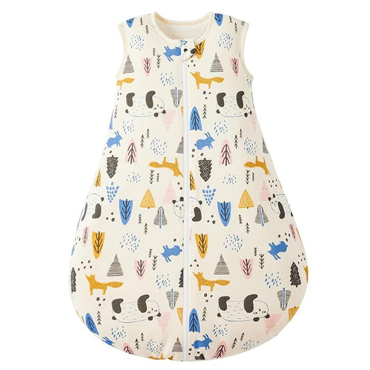 Duomiaomiao 2.5 TOG Baby Sleep Sack 100% Cotton Winter Baby Wearable Blanket, Warm Quilted Comfy Toddler Sleeping Sack