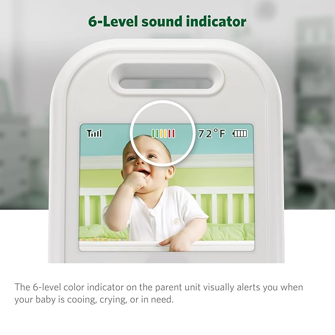 LeapFrog LF2513 Baby Monitor, 2.8" IPS LCD Screen, Pan-Tilt-Zoom, 1000ft Range, Night Vision, Soothing Lullabies, Night Light, 2-Way Audio,Temperature Sensor, Secure Transmission No WiFi