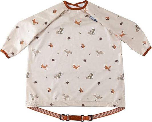 BIBaDO - Long Sleeve Baby Bibs - Babies & Toddlers 6-36 Months - Coverall Baby Led Weaning Bib - Easy Wipe, Soft & Waterproof