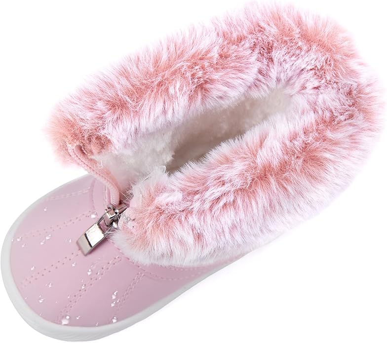 BMCiTYBM Baby Boy Girl Snow Boots Waterproof Winter Warm Booties Nonslip Lightweight Outdoor Shoes for First Walkers 6 9 12 18 24 Months(Infant/Toddler)