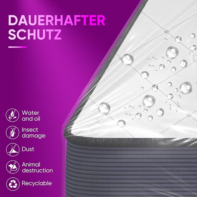 ZCHENBS® – Mattress Bags for Moving and Storage,Mattress Bag with Zippers,5 Mil Ultra-Thick Bed Bag,Waterproof,Anti-Tear,Heavy-Duty Mattress bag (Tansparent/Purple, Crib-(1 Pack))