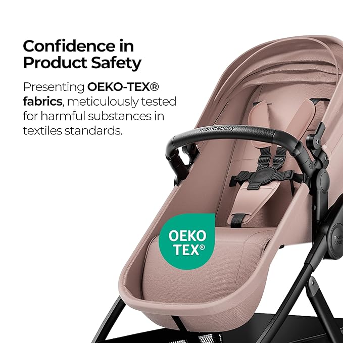 MAMA & BABY Rovee 2-in-1 Baby Stroller, Convertible Infant & Toddler Stroller with Reversible Seat, Large UPF 50+ Sun Canopy, Foldable Stroller with Shock-Absorbing Wheels & Storage Basket