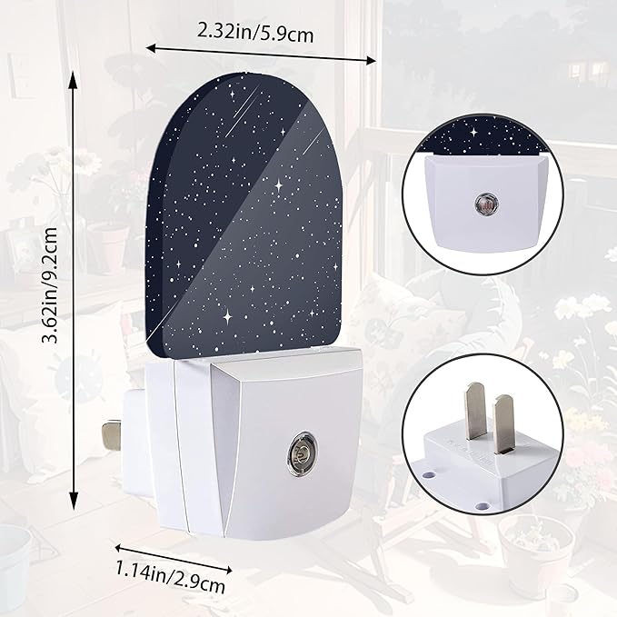 Starry Sky Meteor Night Light,Night Lights Plug into Wall with Dusk to Dawn Sensor,Lamp for Bedroom Bathroom Hallway Nightlight for Women Girls