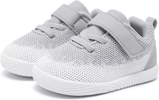 MORENDL Toddler Sneakers Baby Boys & Girls Barefoot Shoes Lightweight Breathable Walking Running Tennis Athletic Sport Shoes