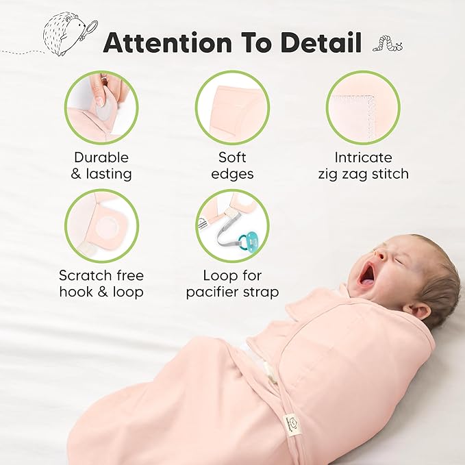 KeaBabies 3-Pack Organic Baby Swaddle Sleep Sacks - Swaddles for Newborns, Infant 0-3 Months, Baby Girls, Boys, Soft & Snug Newborn Sleep Sack, Nursery Swaddling Blankets (Angelic)