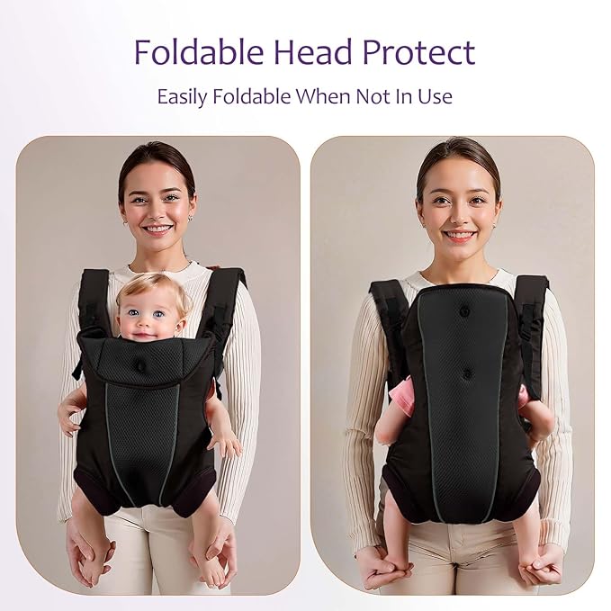 Ergonomic Baby Carrier with Adjustable Strap,4-in-1 Newborn to Toddler Carrier,Breathable Mesh Baby Carrier for Summer,Compact for Travel & Outdoor Adventures,Ideal for Infants 0-3 Years