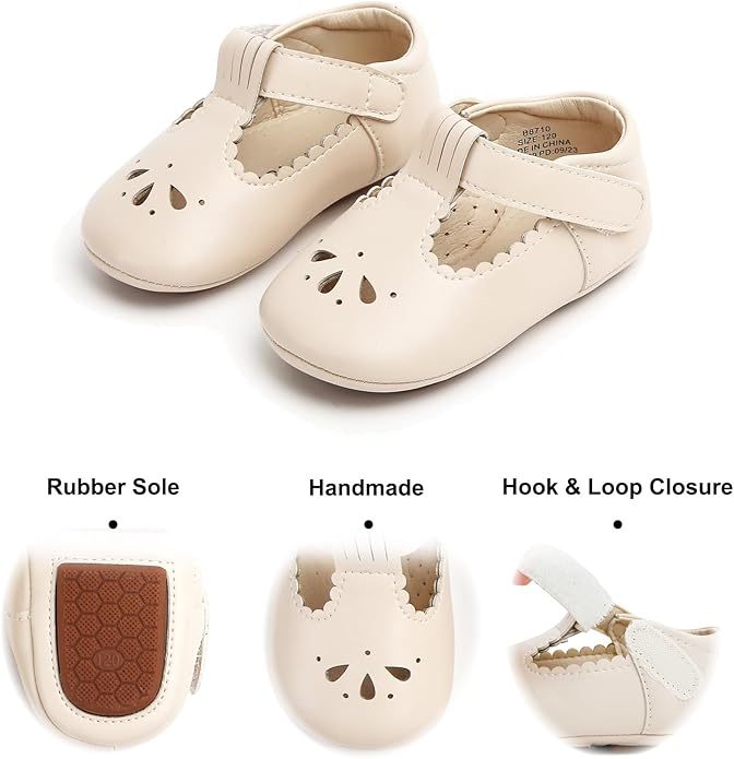 Soft Sole Baby Shoes - Infant Baby Walking Shoes Moccasins Rubber Sole Crib Shoes