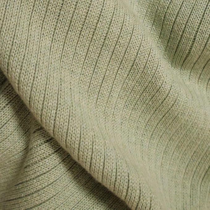 Knitted Organic Cotton Baby Blanket- Swaddle Blanket, 30" x 40" Soft Receiving Blanket for Newborn (Roman Green)