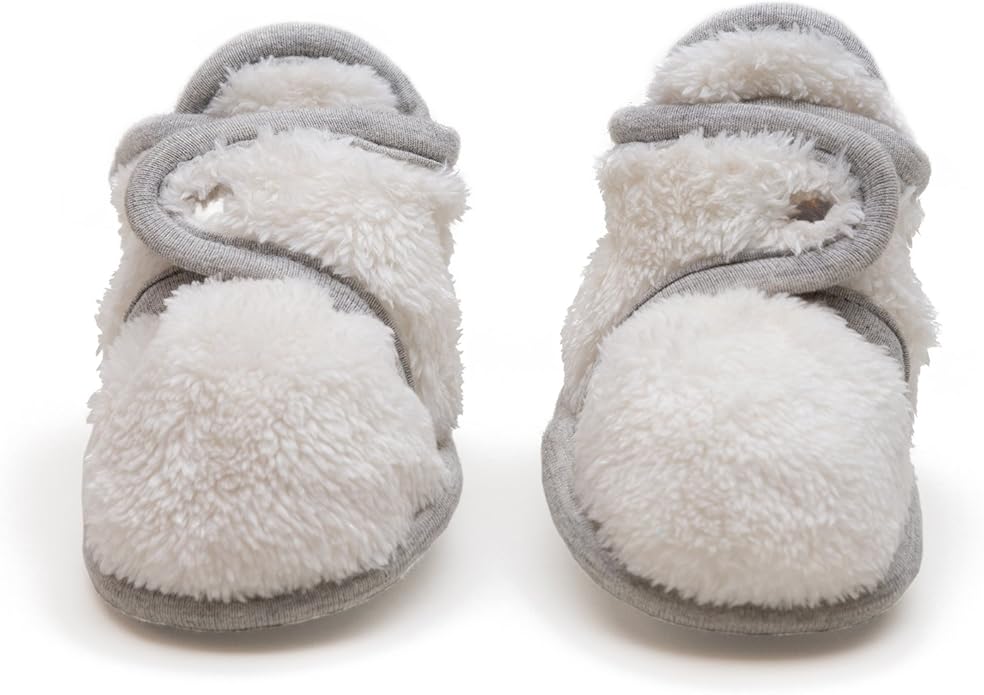 Warm Baby Booties Cozy Baby Slippers Stay on with Non Slid Sole with grippers for Newborns and Infants